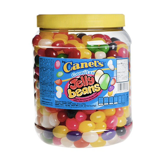 Imagen de Gomitas confitadas sabores frutales surtidos Canel's Jelly Beans vitrolero 1.5kg