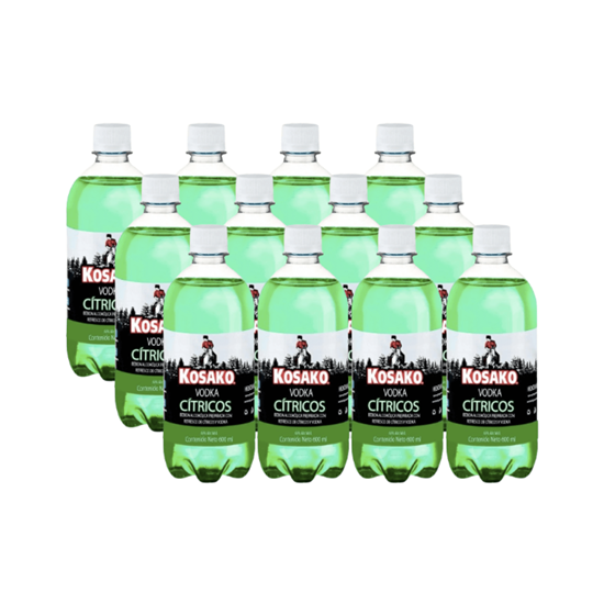 Imagen de Bebida preparada con vodka y refresco sabor cítricos Kosako paquete con 12 botellas de 600ml c/u