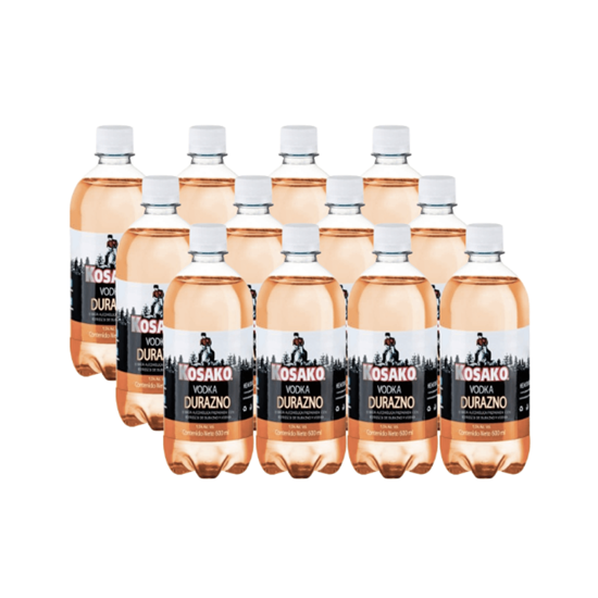 Imagen de Bebida preparada con vodka y refresco sabor durazno Kosako paquete con 12 botellas de 600ml c/u
