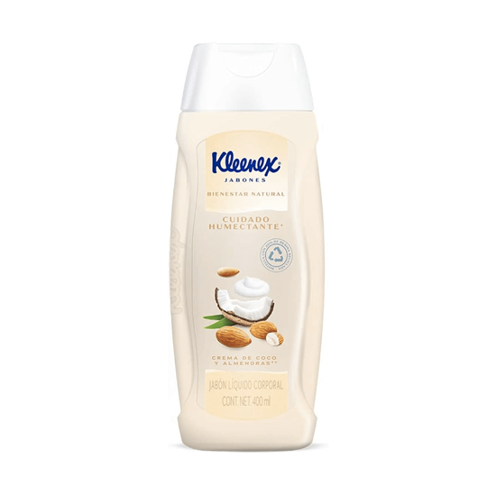 Imagen de Jabón líquido corporal Kleenex Cuidado Humectante crema de coco y almendras 400ml