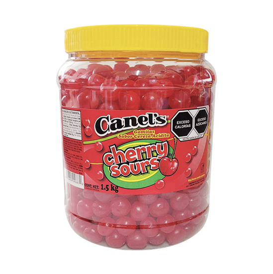 Imagen de Gomitas confitadas sabor cereza acidita Canel's Cherry Sours vitrolero 1.5kg