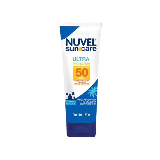 Imagen de Protector solar resistente al agua alta protección FPS 50 Nuvel Sun Care 120ml