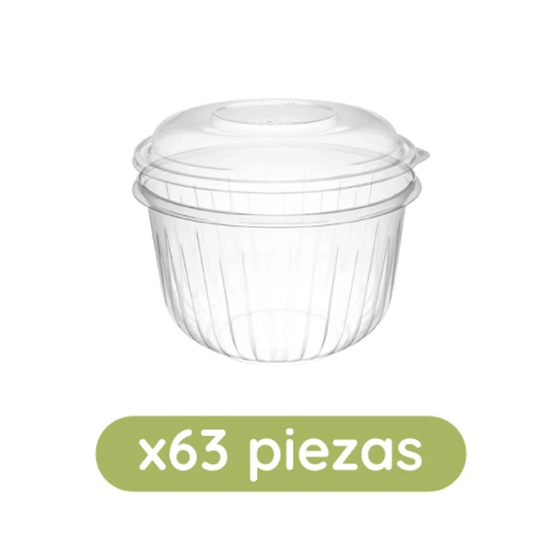 Imagen de Bowl ensaladero con tapa 24oz Solo Cup 63 pzas