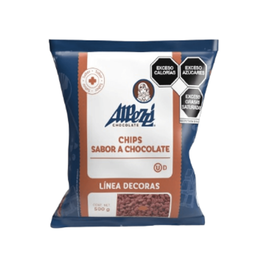 Imagen de Chips sabor chocolate color rojo Alpezzi Línea Decoras 500g