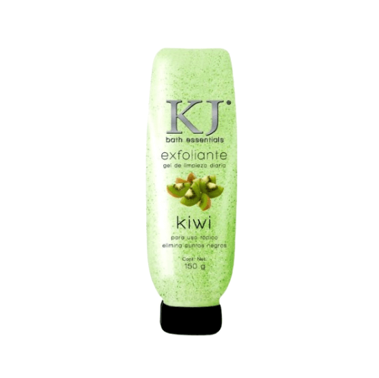 Imagen de Exfoliante gel facial y corporal para limpieza diaria con kiwi remueve puntos negros KJ Bath Essentials 150g