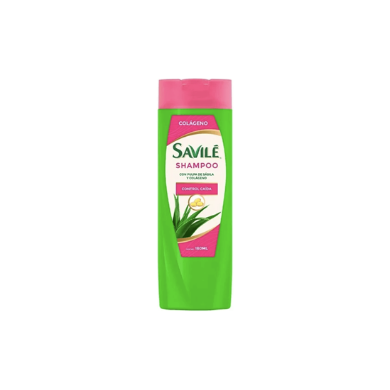 Imagen de Shampoo 2 en 1 con pulpa de sábila y colágeno Savilé Control Caída 180ml