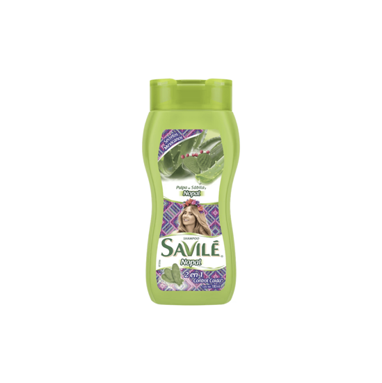 Imagen de Shampoo 2 en 1 con pulpa de sábila y nopal Savilé Control Caída 180ml