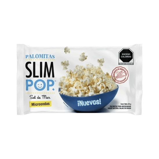 Imagen de Palomitas de maíz para microondas sabor de mar bajas en grasa Slim Pop 63g