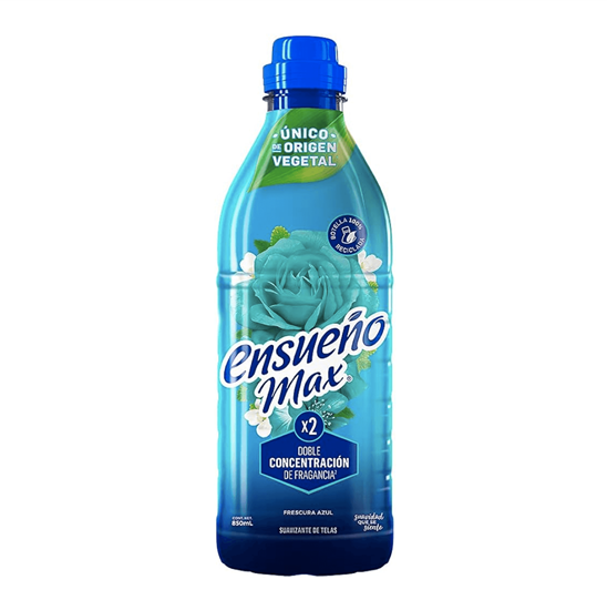 Imagen de Suavizante de telas 2x doble concentración Ensueño Max Frescura Azul 850ml