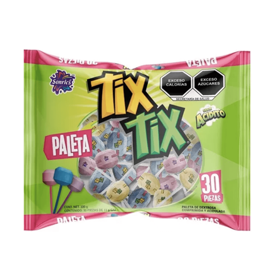 Imagen de Paleta acidulada Sonric's Tix Tix 30 pzas (330g)