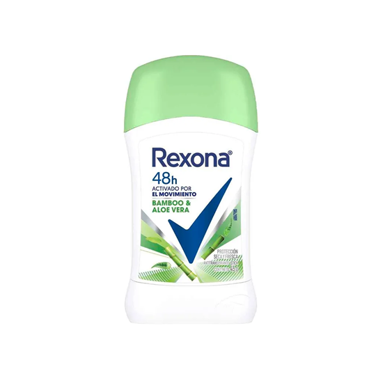 Imagen de Antitranspirante en barra para dama bamboo y aloe vera Rexona Protección seca y fresca 45g