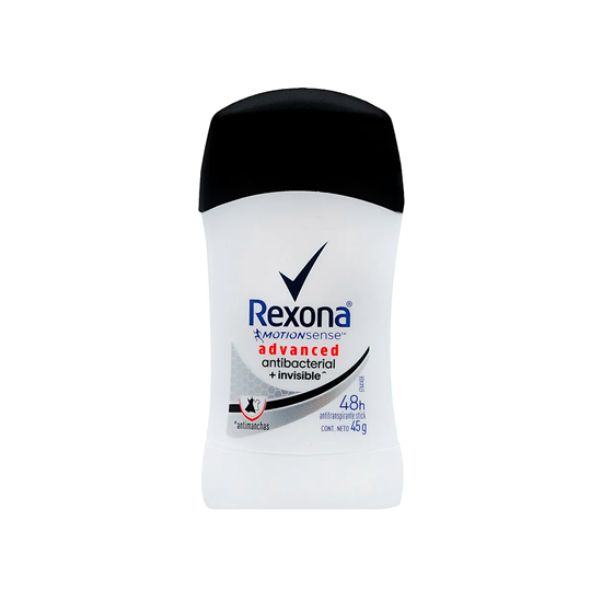 Imagen de Antitranspirante en barra para dama Rexona Motion Sense antibacterial + invisible 45g