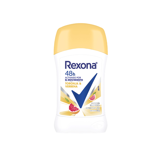 Imagen de Antitranspirante en barra para dama toronja y verbena Rexona Protección seca y fresca 45g