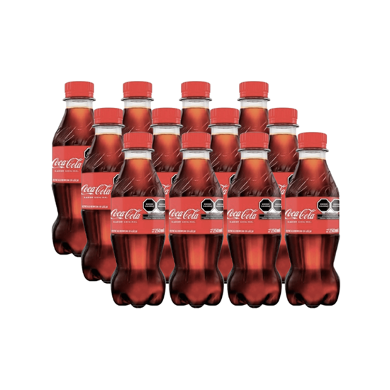 Imagen de Refresco Coca-Cola paquete con 12 botellas de 250ml c/u