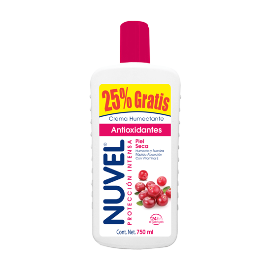 Imagen de Crema corporal humectante para piel seca Nuvel Protección Intensa Antioxidantes 750ml