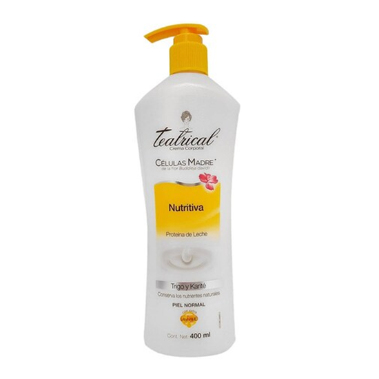 Imagen de Crema corporal con trigo y karité para piel normal Teatrical Células Madre Nutritiva 400ml