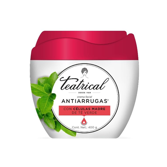 Imagen de Crema facial con células madre de té verde Teatrical Antiarrugas 400g