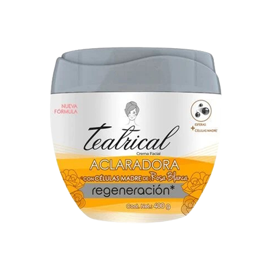 Imagen de Crema facial con células madre de rosa blanca Teatrical Aclaradora 400g