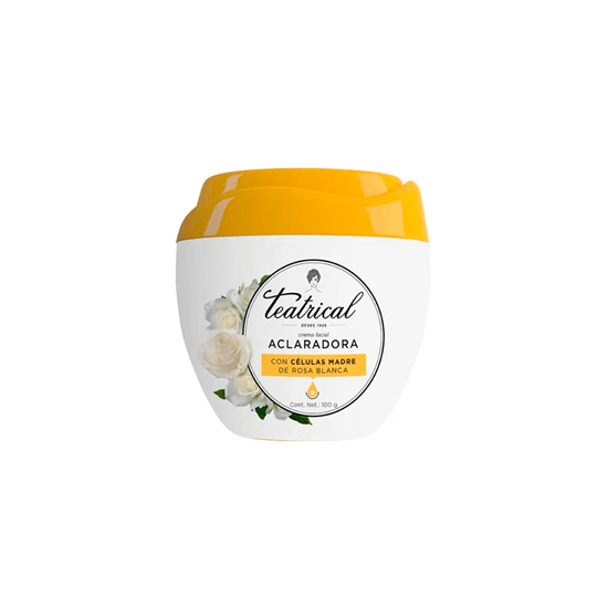 Imagen de Crema facial con células madre de rosa blanca Teatrical Aclaradora 100g