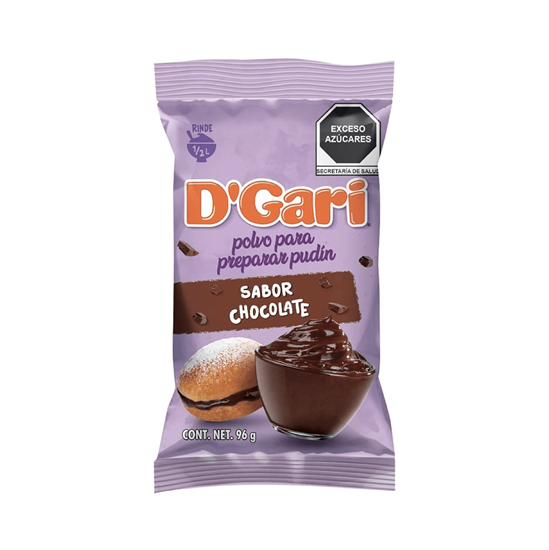 Imagen de Polvo para preparar pudín sabor chocolate D'Gari 96g