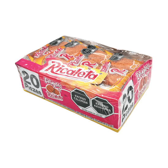Imagen de Pastilla acidulada sabor tamarindo Ricaleta Esponjitas 20 pzas de 13g c/u (260g)