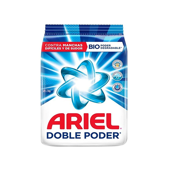 Imagen de Detergente en polvo para ropa Ariel Doble Poder 2kg