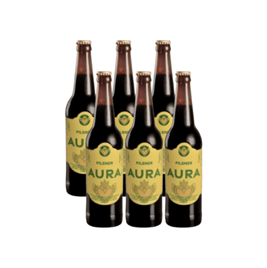 Imagen de Cerveza artesanal mexicana pilsner Aura six pack de 6 botellas de 355ml c/u