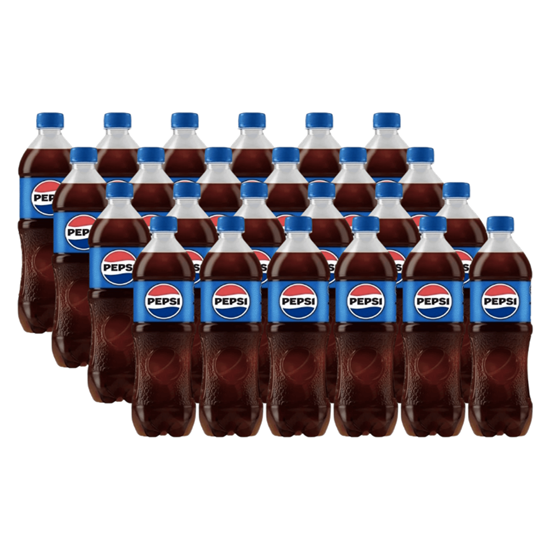 Imagen de Refresco sabor cola Pepsi paquete con 24 botellas de 600ml c/u