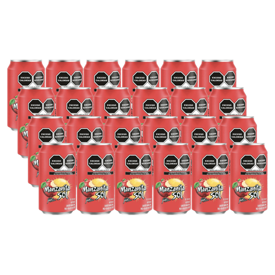 Imagen de Refresco Manzanita Sol paquete con 24 latas de 355ml c/u