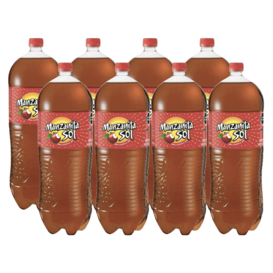 Imagen de Refresco sabor manzana Manzanita Sol paquete con 8 botellas de 3L c/u