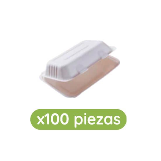 Imagen de Contenedor almeja de caña de azúcar 9x6 (23x15cm) Ubic 100 pzas