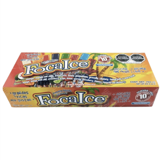 Imagen de Congeladas sabores frutales surtidos FocaIce 10 pzas (750ml)