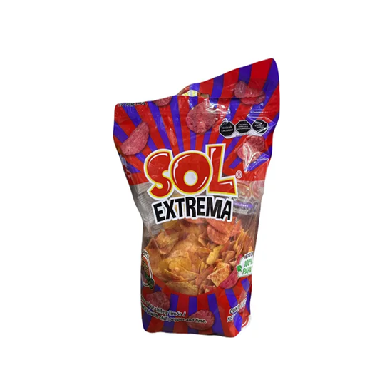 Imagen de Papas fritas sabor chile y limón Sol Extrema bolsa resellable 1kg