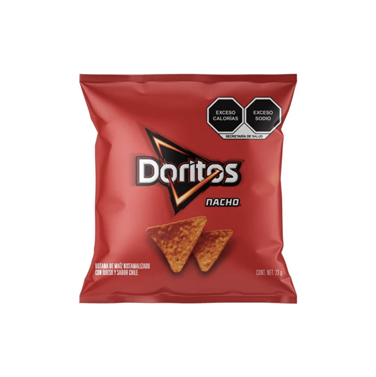 Imagen de Botana de maíz con queso y sabor chile Sabritas Doritos Nacho 23g