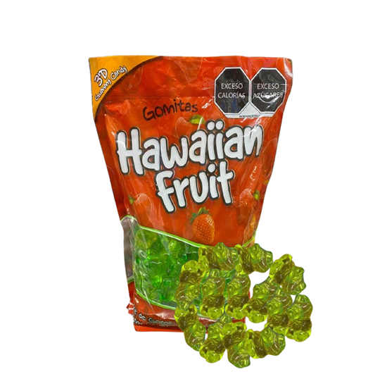 Imagen de Gomitas sabor helado de limón en forma de cocodrilo Hawaiian Fruit 3'D Gummy Candy 1kg