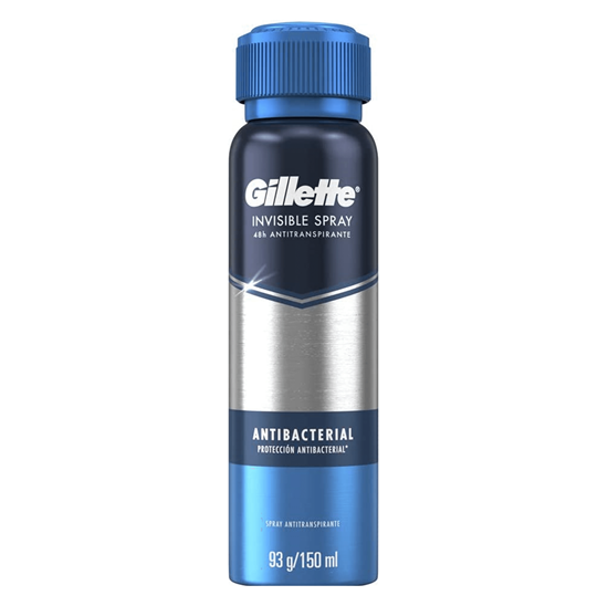 Imagen de Antitranspirante en spray para caballero Gillette Invisible Spray Antibacterial 150ml (93g)