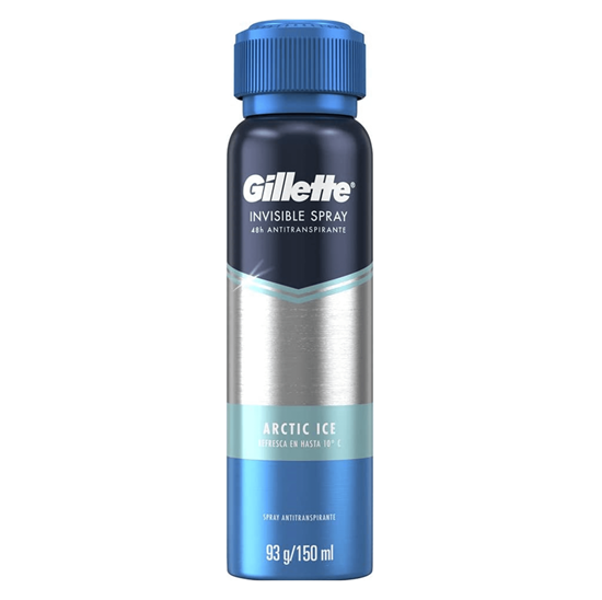 Imagen de Antitranspirante en spray para caballero Gillette Invisible Spray Artic Ice 150ml (93g)