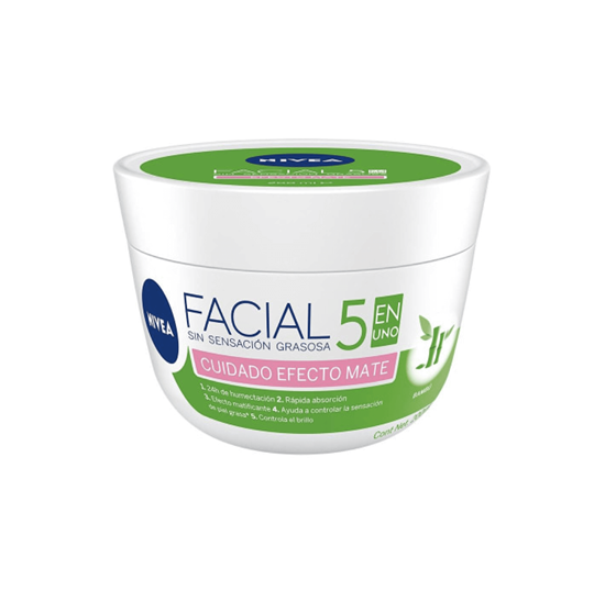 Imagen de Crema facial 5 en 1 Cuidado Efecto Mate Nivea 375ml