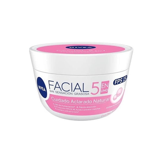 Imagen de Crema facial Nivea 5 en 1 cuidado aclarado natural 200ml
