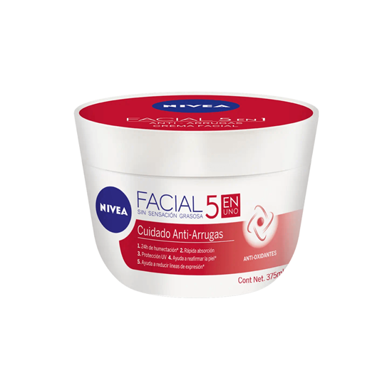Imagen de Crema facial Nivea Anti-arrugas 5 en 1 375 ml