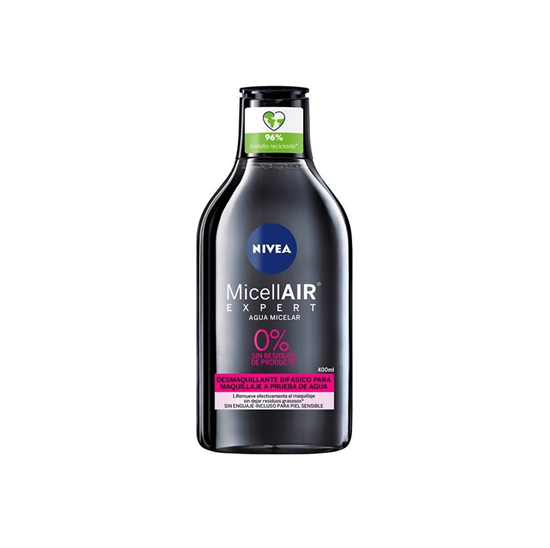 Imagen de Agua micelar Nivea MicellAir Expert cara, ojos y labios 400 ml