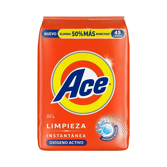 Imagen de Detergente en polvo para ropa Ace 850g