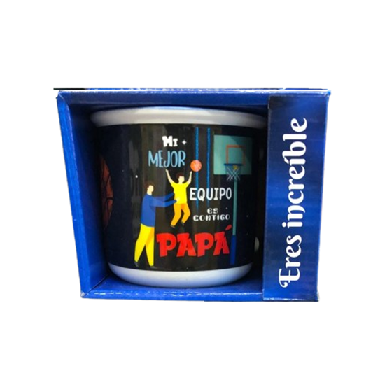Imagen de Taza de porcelana con frase “Mi mejor equipo es contigo papá” edición Día del Padre Maki Home (360ml)