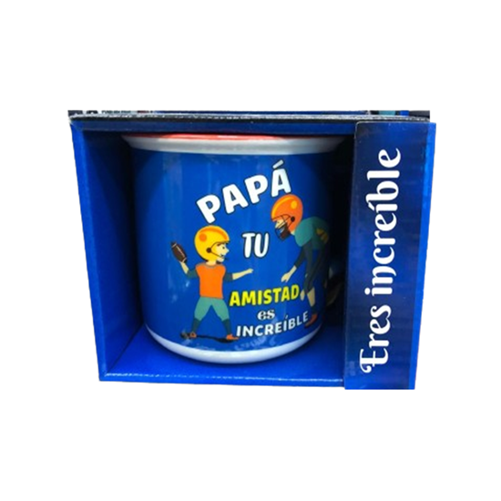 Imagen de Taza de porcelana con frase “Papá tu amistad es increíble” edición Día del Padre Maki Home (360ml)