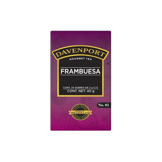 Imagen de Té de frambuesa Davenport Gourmet 20 sobres de 2g c/u (40g)