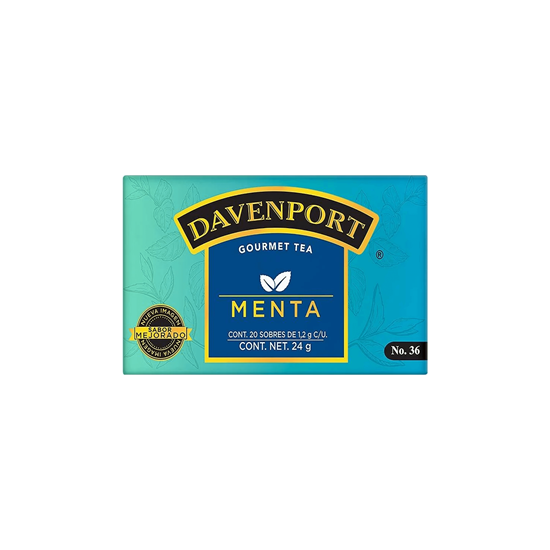 Imagen de Té de menta Davenport Gourmet 20 sobres de 1.2g c/u (24g)