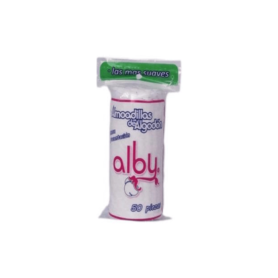 Imagen de Almohadillas redondas de algodón Alby 50 pzas