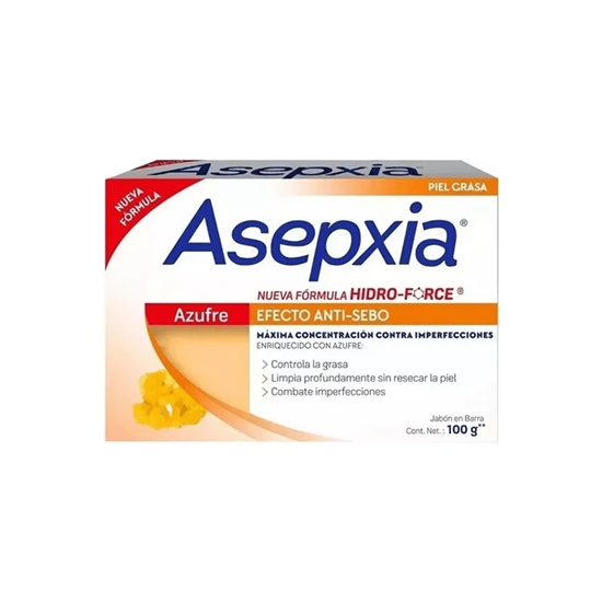 Imagen de Jabón en barra para piel grasa Azufre Efecto anti-sebo Asepxia 100g