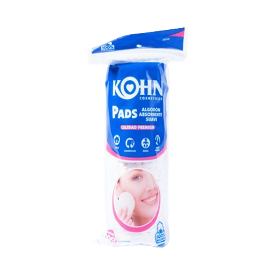 Imagen de Pads redondos de algodón absorbente suave Kohn Cosméticos 100 pzas