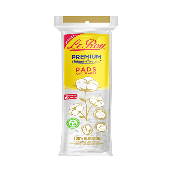 Imagen de Pads circulares premium de algodón Le Roy 100 pzas